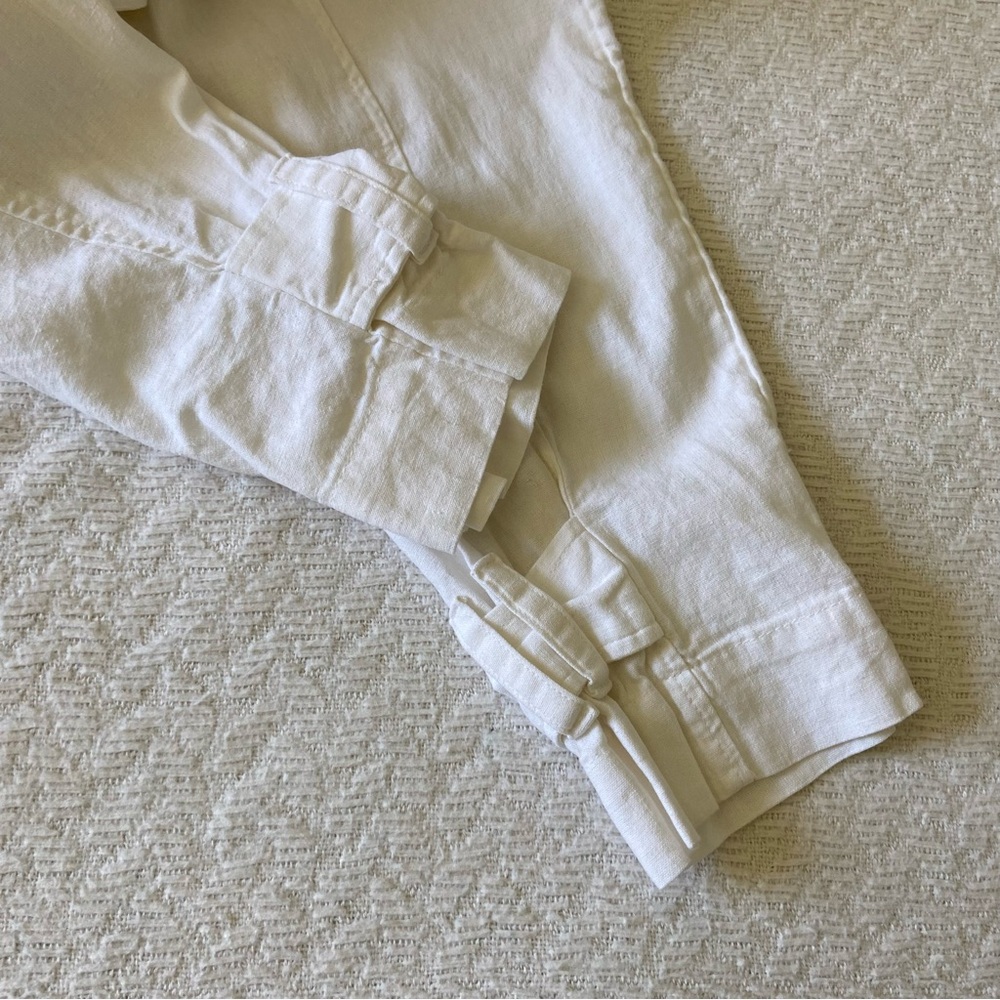 A New Day Linen Blend White Trench Coat - Picture 9 of 12